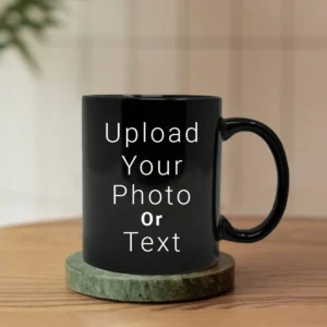 Customized Black Mug with Photo or Text
