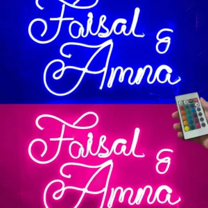 RGB Couple Name Board with Remote